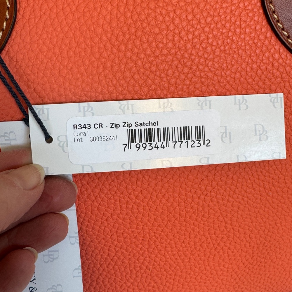 🧡 Dooney & Bourke Pebble Grain Satchel - Coral - Picture 3 of 10
